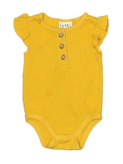 Pre-owned Nicole Miller Babies' Short Sleeve Onesie In Yellow
