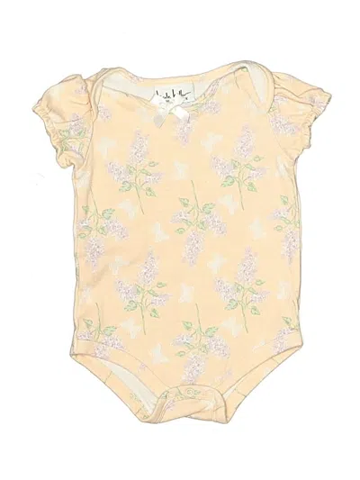 Pre-owned Nicole Miller Babies' Short Sleeve Onesie In Yellow