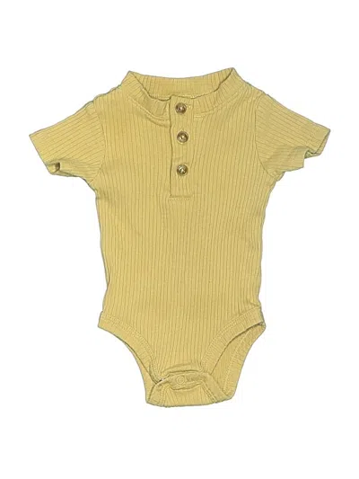 Pre-owned Nicole Miller Babies' Short Sleeve Onesie In Yellow