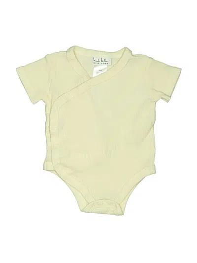 Pre-owned Nicole Miller Babies' Short Sleeve Onesie In Yellow