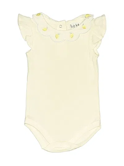 Pre-owned Nicole Miller Kids' Short Sleeve Onesie In Yellow