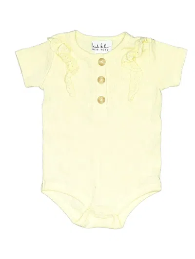Pre-owned Nicole Miller Babies' Short Sleeve Onesie In Yellow