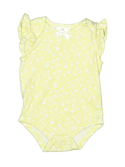 Pre-owned Nicole Miller Babies' Short Sleeve Onesie In Yellow
