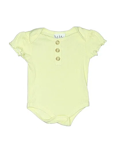 Pre-owned Nicole Miller Babies' Short Sleeve Onesie In Yellow
