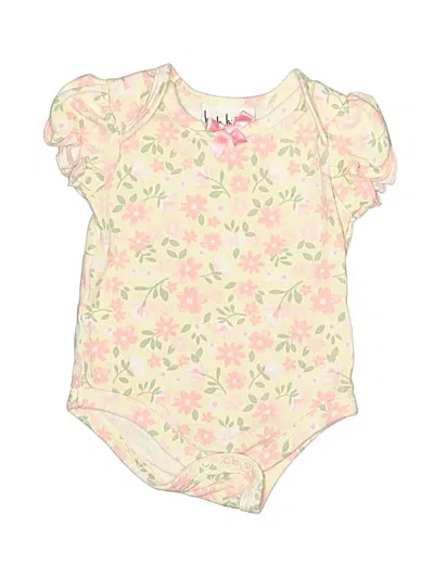 Pre-owned Nicole Miller Babies' Short Sleeve Onesie In Yellow