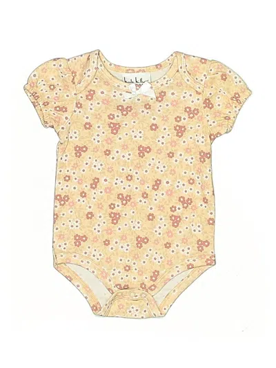 Pre-owned Nicole Miller Babies' Short Sleeve Onesie In Yellow
