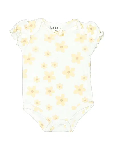 Pre-owned Nicole Miller Babies' Short Sleeve Onesie In Yellow