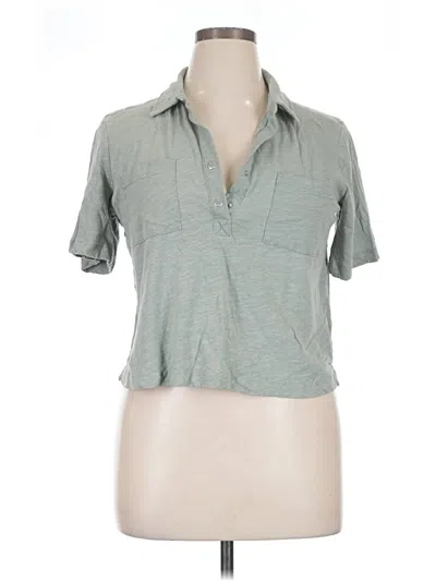Pre-owned Nicole Miller Short Sleeve Polo Shirt In Gray