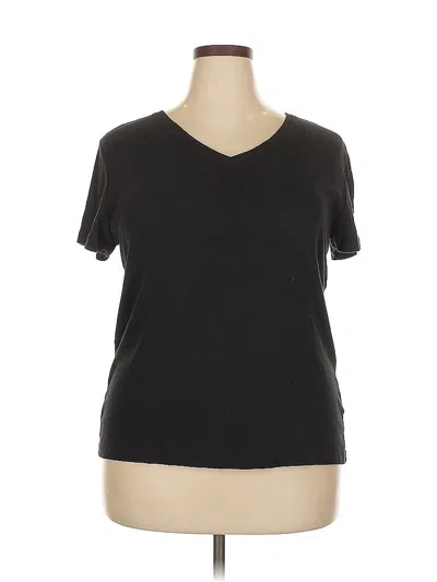 Pre-owned Nicole Miller Short Sleeve T-shirt In Black