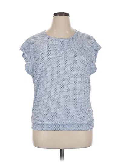 Pre-owned Nicole Miller Short Sleeve T-shirt In Blue