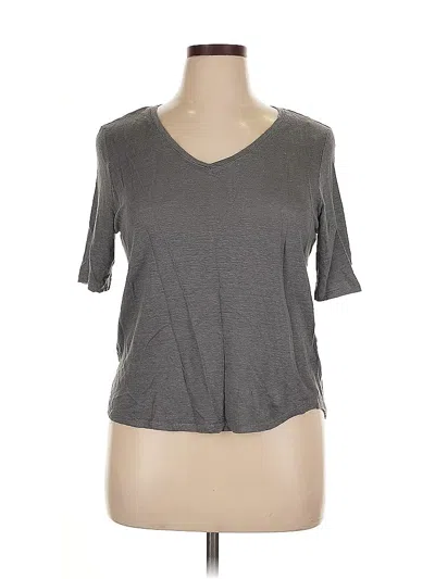 Pre-owned Nicole Miller Short Sleeve T-shirt In Gray