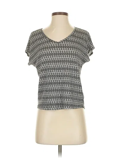 Pre-owned Nicole Miller Short Sleeve T-shirt In Gray