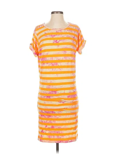 Pre-owned Nicole Miller Short Sleeve T-shirt In Orange