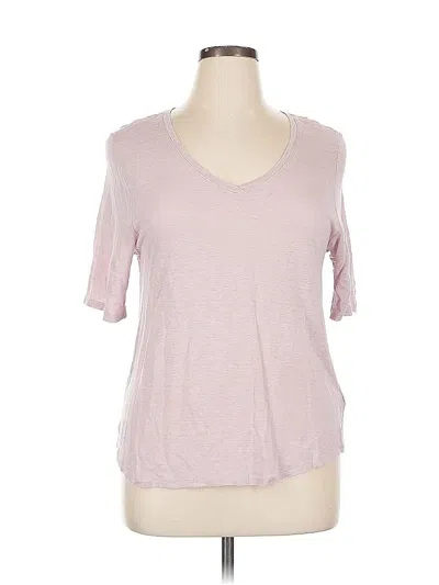 Pre-owned Nicole Miller Short Sleeve T-shirt In Pink