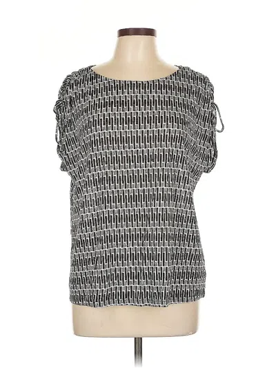 Pre-owned Nicole Miller Short Sleeve T-shirt In Silver