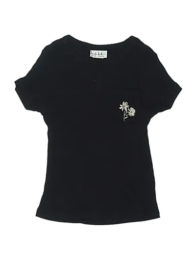 Pre-owned Nicole Miller Kids' Short Sleeve T-shirt In Black