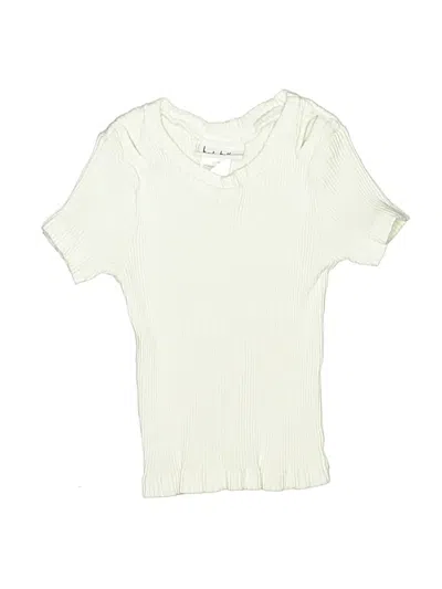 Pre-owned Nicole Miller Kids' Short Sleeve T-shirt In Ivory