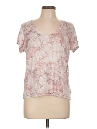 Pre-owned Nicole Miller Short Sleeve T-shirt In Pink