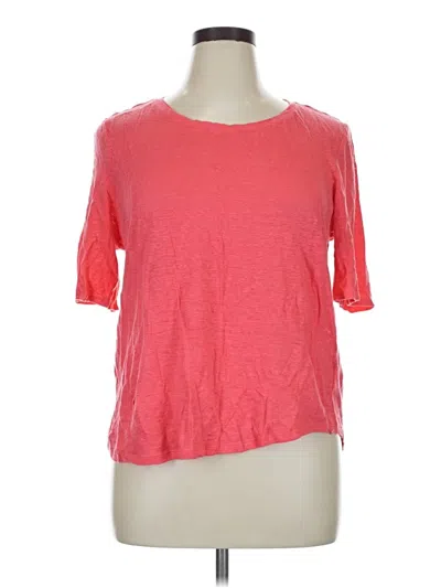 Pre-owned Nicole Miller Short Sleeve T-shirt In Pink