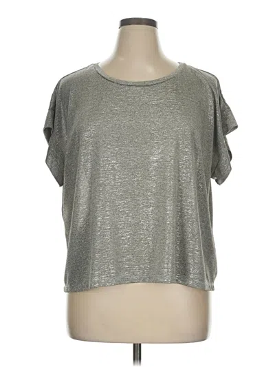 Pre-owned Nicole Miller Short Sleeve T-shirt In Silver