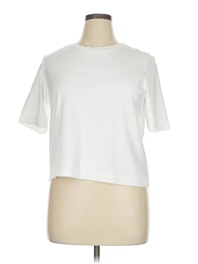 Pre-owned Nicole Miller Short Sleeve T-shirt In White