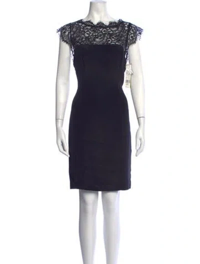 Pre-owned Nicole Miller Silk Knee-length Dress In Black