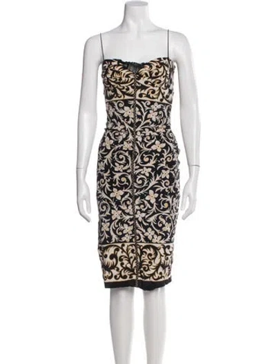 Pre-owned Nicole Miller Silk Knee-length Dress In Multi