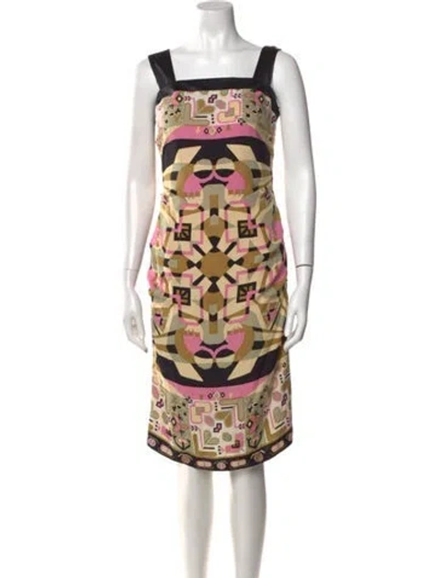 Pre-owned Nicole Miller Silk Knee-length Dress In Multi