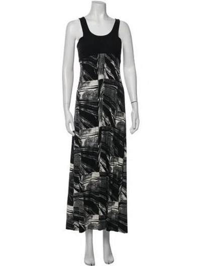 Pre-owned Nicole Miller Silk Long Dress In Black