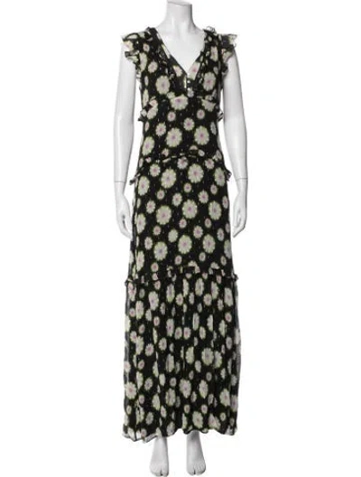 Pre-owned Nicole Miller Silk Long Dress In Multicolor