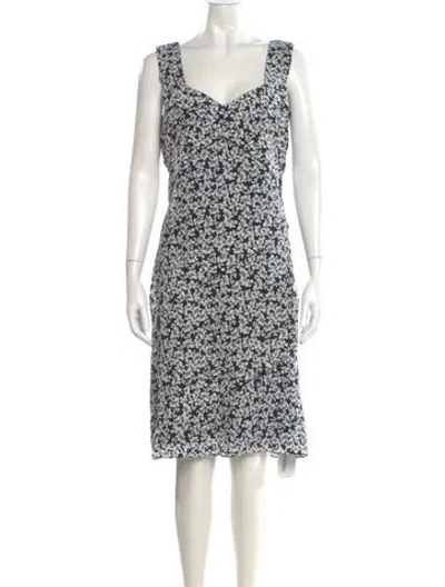 Pre-owned Nicole Miller Silk Midi Length Dress In Black