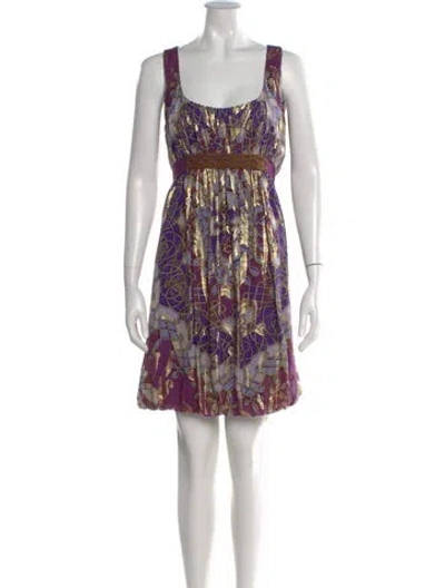 Pre-owned Nicole Miller Silk Mini Dress