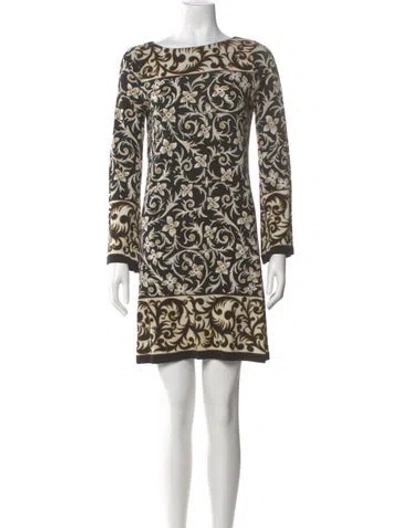 Pre-owned Nicole Miller Silk Mini Dress In Black