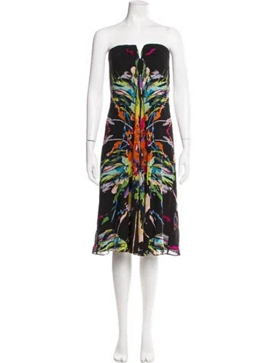 Pre-owned Nicole Miller Silk Mini Dress In Black