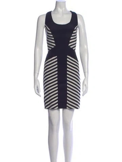 Pre-owned Nicole Miller Silk Mini Dress In Black
