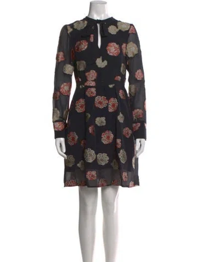 Pre-owned Nicole Miller Silk Mini Dress In Black