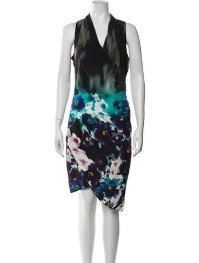 Pre-owned Nicole Miller Silk Mini Dress In Black