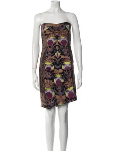 Pre-owned Nicole Miller Silk Mini Dress In Black
