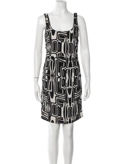 Pre-owned Nicole Miller Silk Mini Dress In Black