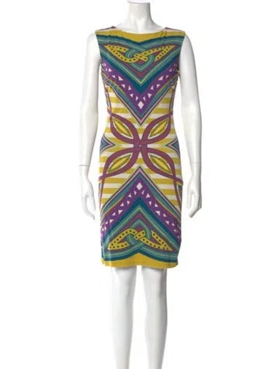 Pre-owned Nicole Miller Silk Mini Dress In Blue