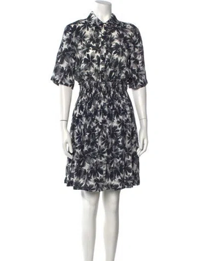 Pre-owned Nicole Miller Silk Mini Dress In Blue