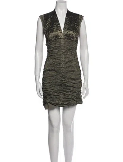 Pre-owned Nicole Miller Silk Mini Dress In Multi