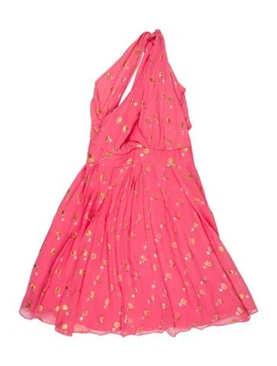 Pre-owned Nicole Miller Silk Mini Dress In Pink
