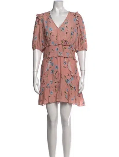 Pre-owned Nicole Miller Silk Mini Dress In Pink