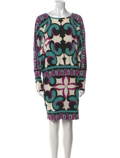 Pre-owned Nicole Miller Silk Mini Dress In Purple