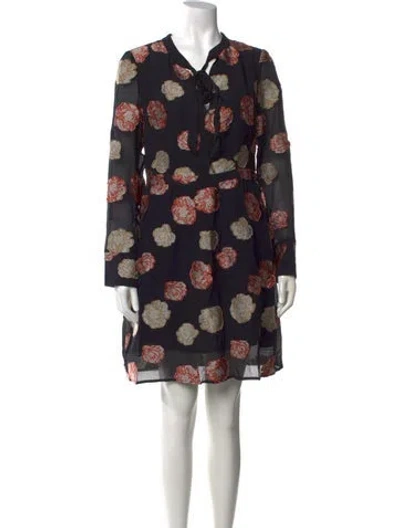 Pre-owned Nicole Miller Silk Mini Dress W/ Tags In Black