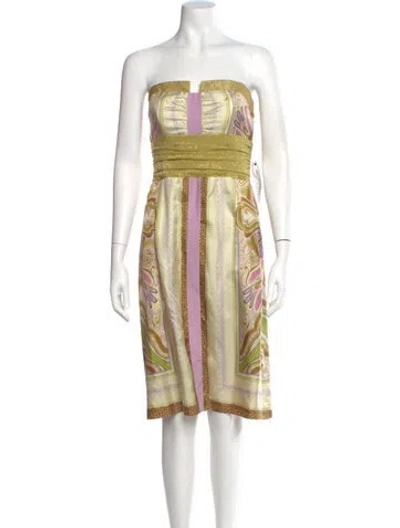 Pre-owned Nicole Miller Silk Mini Dress W/ Tags In Brown