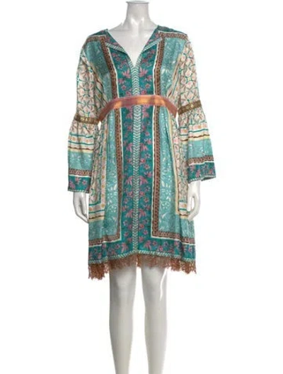 Pre-owned Nicole Miller Silk Mini Dress W/ Tags In Multi