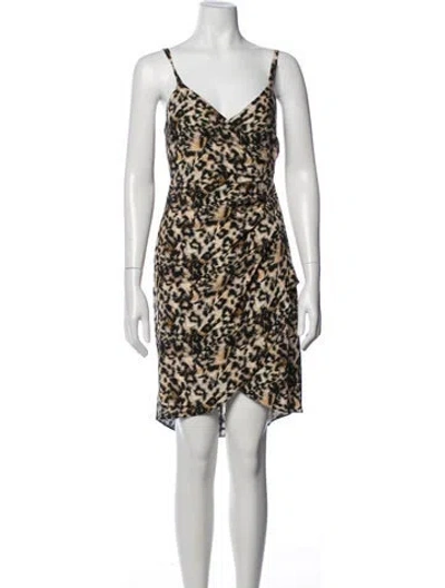 Pre-owned Nicole Miller Silk Mini Dress W/ Tags In Multi