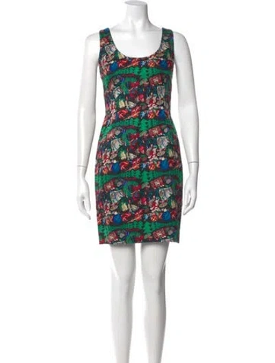 Pre-owned Nicole Miller Silk Mini Dress In Yellow